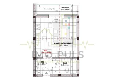 Giorc apartament cu o camera. Parcare inclusa - 4