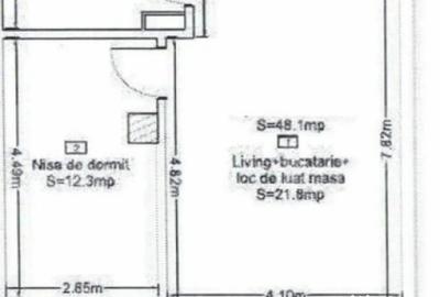 Apartament cu 2 camere semidecomandat în Central - 3