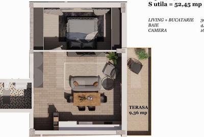 Apartamente 2 camere, 53mp , Iris TVA inclus! - 2