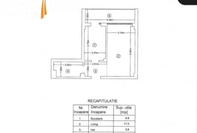 Moara de Vant apartament 2 camere open space 43 m cu balcon - 9