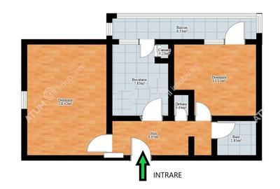 Apartament cu 2 camere decomandate balcon in zona Strand Sibiu - 6