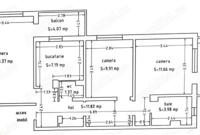 Apartament cu 3 camere decomandat în Sud - 4