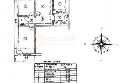 Apartament cu 3 camere decomandat, mobilat în Alexandru cel Bun - 3