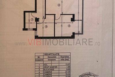 Apartament cu 3 camere semidecomandat în Ștefăneștii de Jos