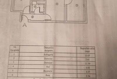 Apartament cu 3 camere semidecomandat în Central