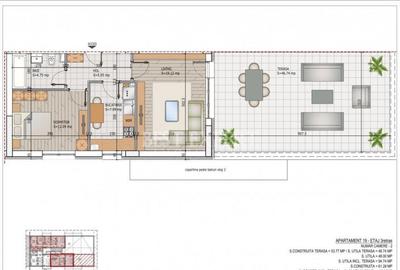 Apartament 2 camere cu Terasa generoasa
