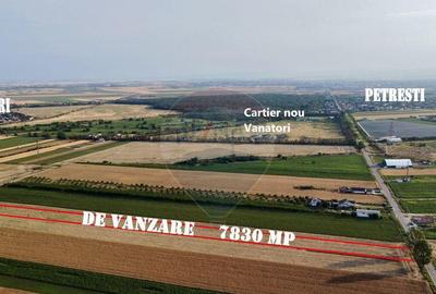 Teren de 7830 mp, în Vânători