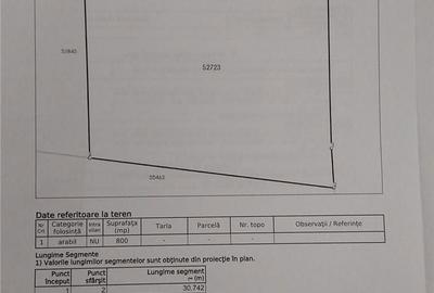 Teren de 800 mp, în Livezeni