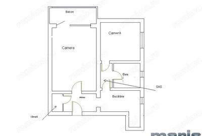 Apartament cu 2 camere decomandat, mobilat în Semicentral