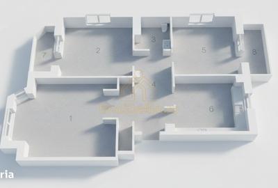Apartament cu 3 camere decomandat, mobilat în Faleza Nord