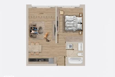 Apartament cu 2 camere în Militari