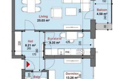 Apartament cu 2 camere decomandat, mobilat în Drumul Taberei