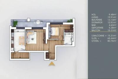 Apartament cu 2 camere decomandat în Theodor Pallady - 2