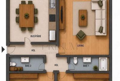 Apartament cu 3 camere decomandat în Simion Bărnuțiu