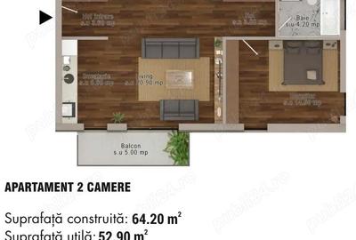 Apartament cu 2 camere decomandat în Central - 3