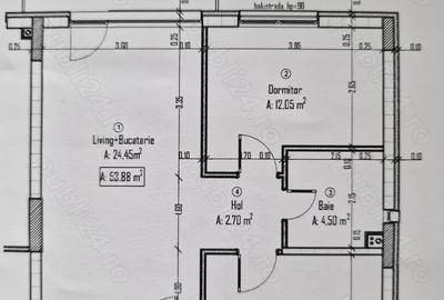 Apartament semifinisat foarte bine compartimentat zona BACIU - 1