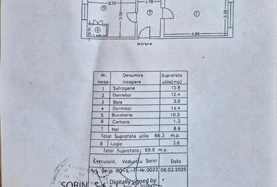 Apartament cu 3 camere decomandat în Central