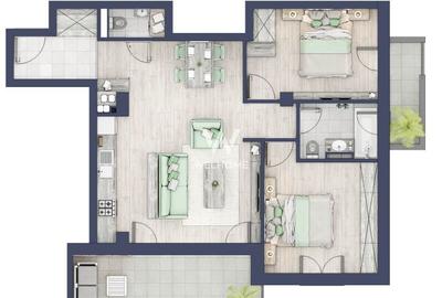 Apartament 3 camere si terasa - Turnisor-Sibiu - 1