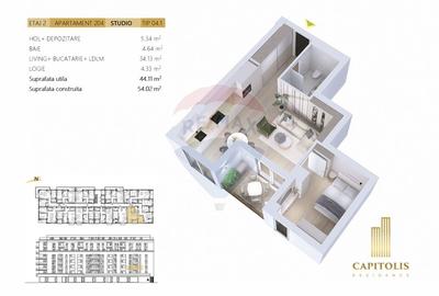 Apartament tip Studio I Etaj intermediar I Capitolis Residence - 2