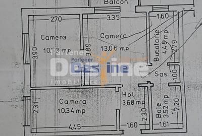 Apartament cu 3 camere semidecomandat, mobilat în Alexandru cel Bun - 12