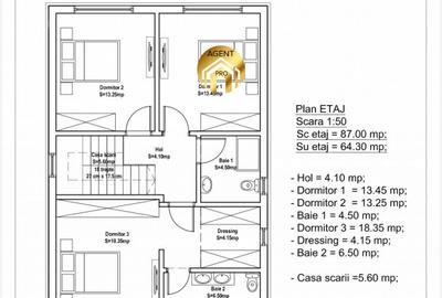 Casă individuală cu 4 camere cu Teren 268 Mp în Odăi - 9