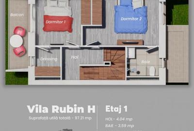 Casă cu 4 camere cu Teren 35 Mp în Ștefăneștii de Jos - 5