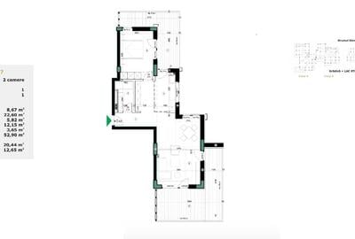 Apartament cu 2 camere decomandat în Străulești - 1