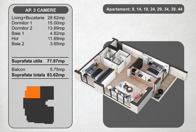 Apartament cu 3 camere semidecomandat în Cotroceni - 6