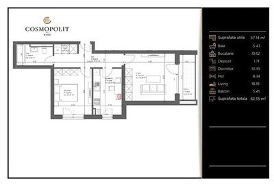 Apartament Finalizat - Cosmopolit Rise - 6