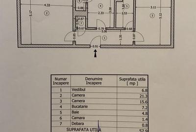 Apartament cu 2 camere în Centrul Civic - 2