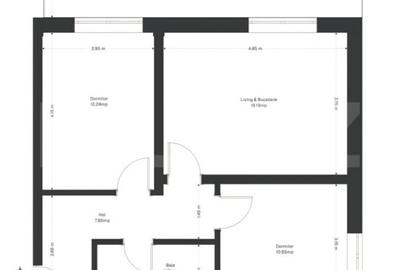 Apartament cu 3 camere semidecomandat în Central - 1