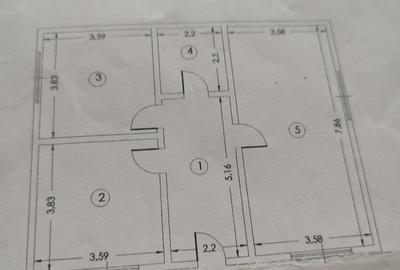 Casă cu 3 camere cu Teren 185 Mp în Central