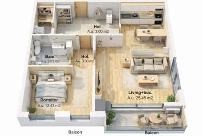 Apartament cu 2 camere semidecomandat în Ampoi 3 - 1