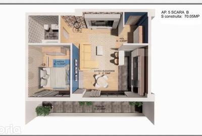 Apartament cu 2 camere decomandat în Central - 6