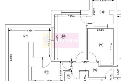 Apartament cu 3 camere decomandat în Central