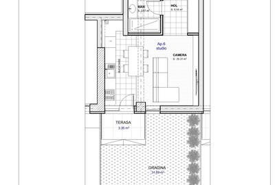 Parcul Tineretului - Garsoniera cu curte Proprie - 2