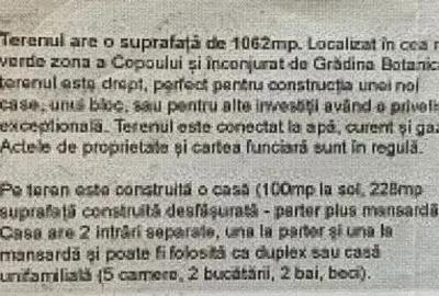 Vand casa ?i teren in Copou - 1