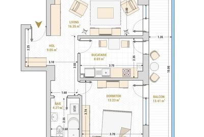 Apartament 2 camere | Catedral Residence | Loc parcare subteran - 2