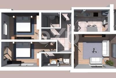 Apartament cu 3 camere decomandat în Trivale - 20