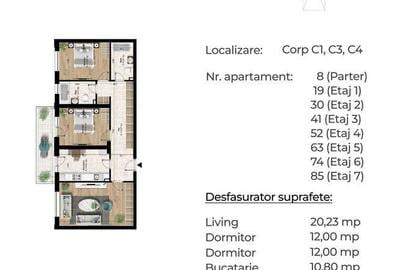 Apartament cu 3 camere decomandat în Nord - 11