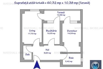 Apartament 2 camere de vanzare, zona Mihai Bravu, 60 mp #16738 - 9