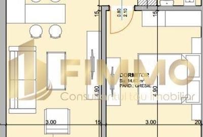 Apartament cu 2 camere nedecomandat în Central - 3