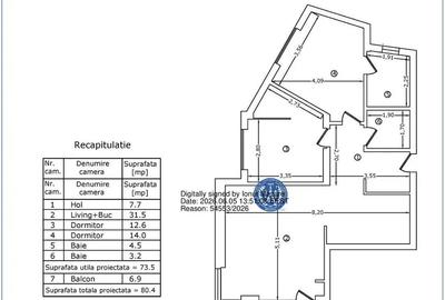 Apartament cu 3 camere în Ștefan cel Mare