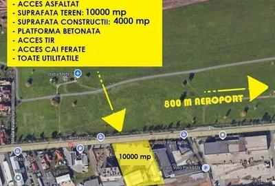 Teren intravilan 10000m2 Cluj-Napoca, langa aeroport, Acces asfalt/CFR