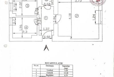 Central 13 Septembrie Tudor Vladimirescu, garsoniera cf. 1, dec. - 5
