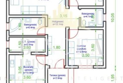 Casa individuala pe parter, 3 camere, 2 bai- Mosnita Noua, 640mp teren - 3