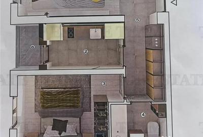Apartament cu 2 camere decomandat în Central