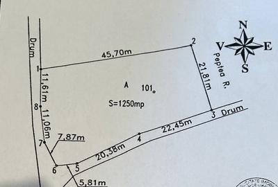 Teren Rascruci, 1250mp, front la 2 strazi 50m si 30m - 6