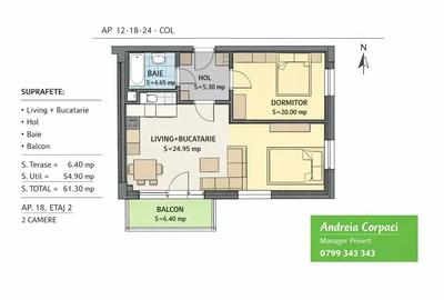 Apartament cu 2 camere semidecomandat în Theodor Pallady - 1