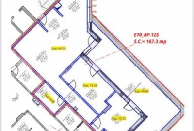 Apartament cu 3 camere decomandat în Central